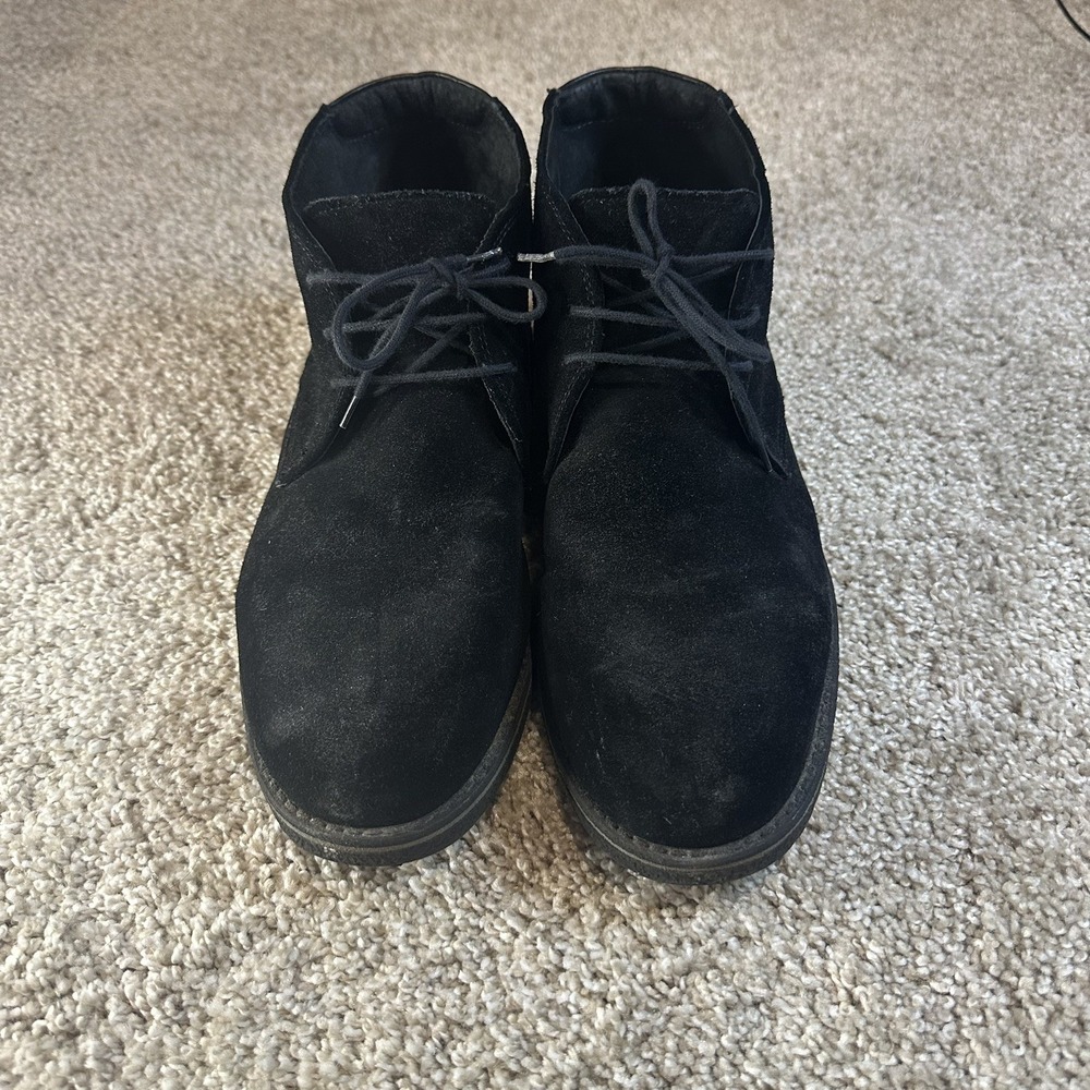 Alfani Lancer Men’s Size 9.5 M Black Suede Chukka Desert Boots WPL 8046 Leather